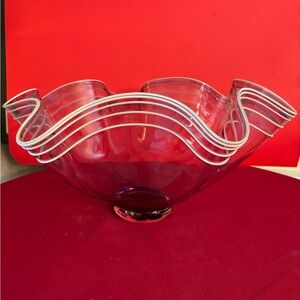 Handblown in Corning glass New York, titled the handkerchief